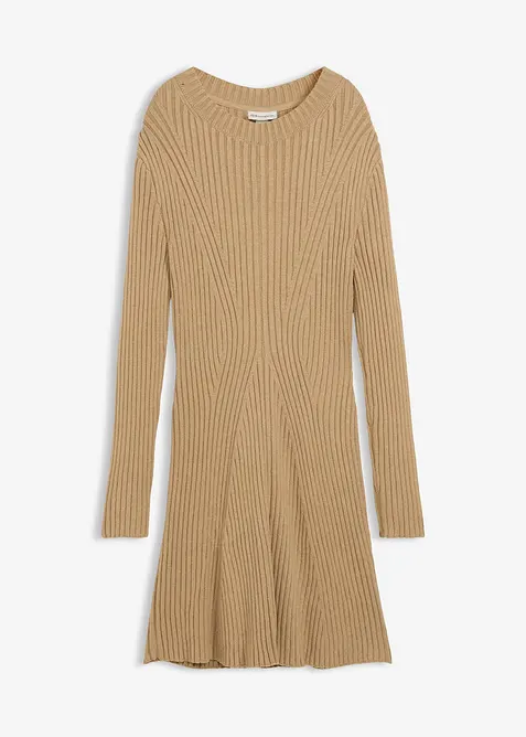 Stickad minikl&auml;nning av mjuk viskosmix, bonprix