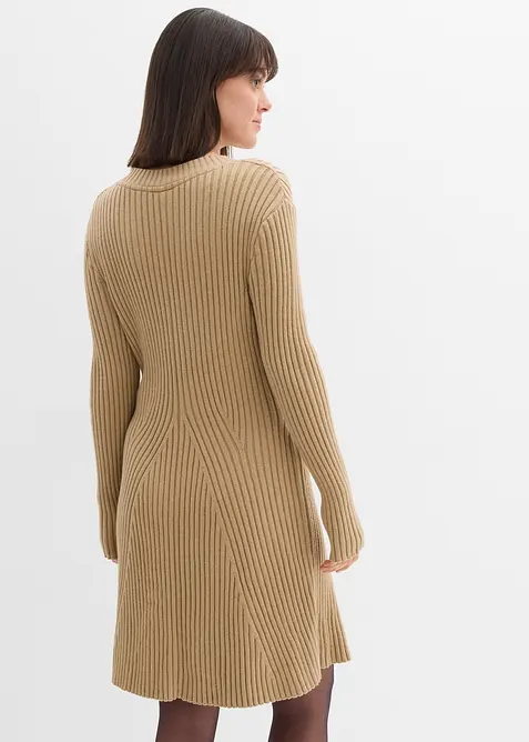 Stickad minikl&auml;nning av mjuk viskosmix, bonprix