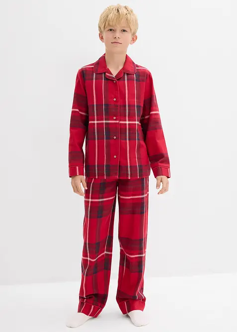 Flanellpyjamas i mjuk bomull (2 delar), bonprix