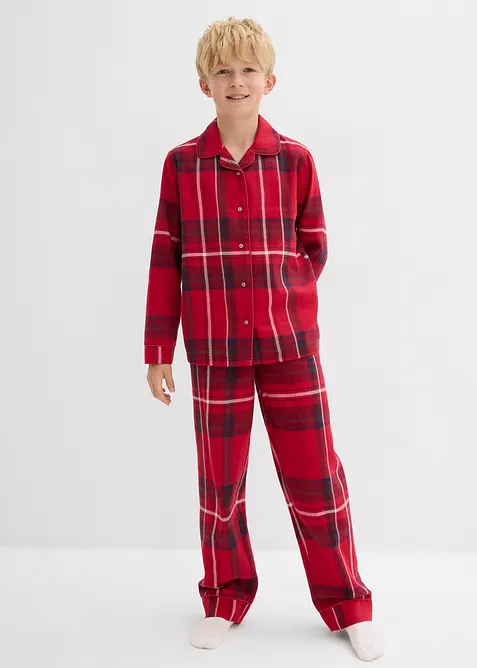 Flanellpyjamas i mjuk bomull (2 delar), bonprix