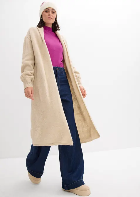 L&aring;ng cardigan i lurvig stil, bonprix