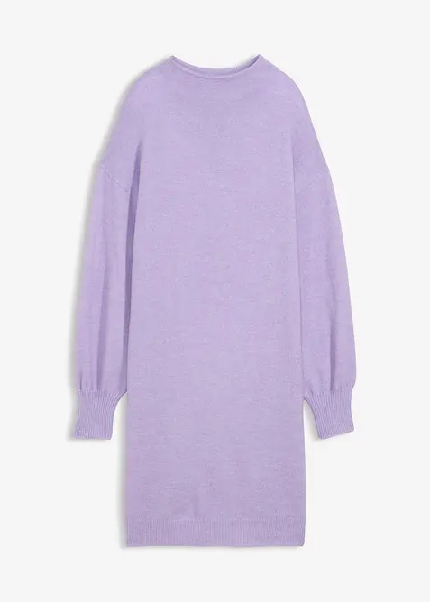 Melerad, stickad klänning, bonprix