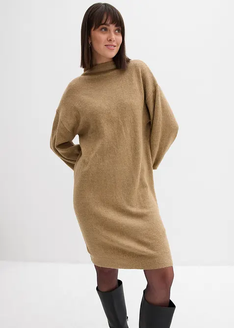 Melerad, stickad kl&auml;nning, bonprix