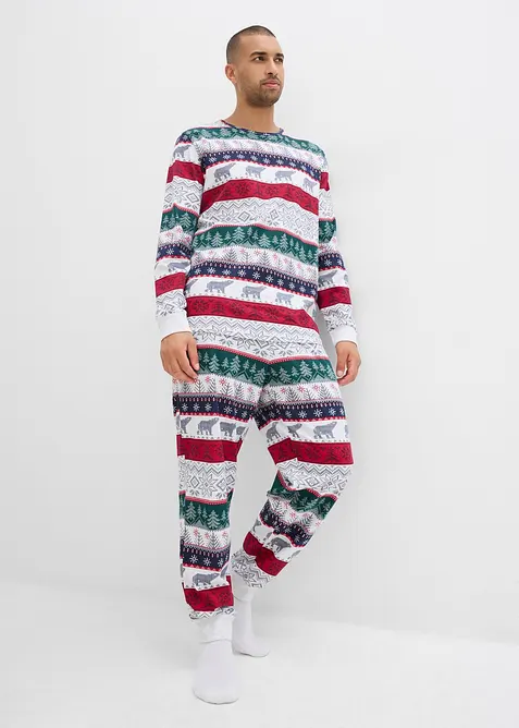 Pyjamas med bomull och presentp&aring;se, bonprix