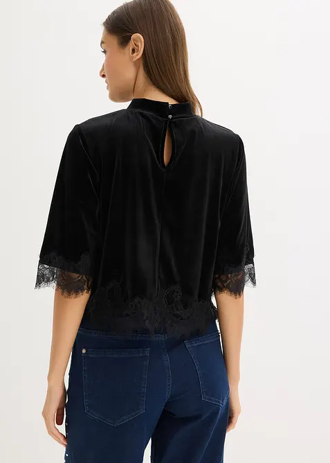 Sammetstopp med spets, bonprix