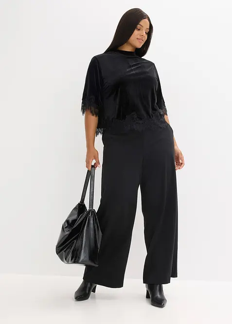 Sammetstopp med spets, bonprix