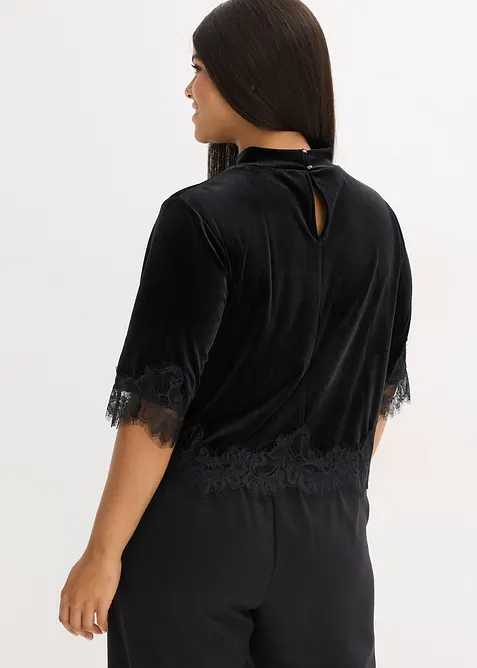 Sammetstopp med spets, bonprix