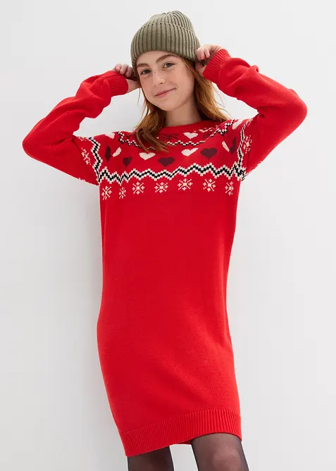 Stickad klänning, bonprix