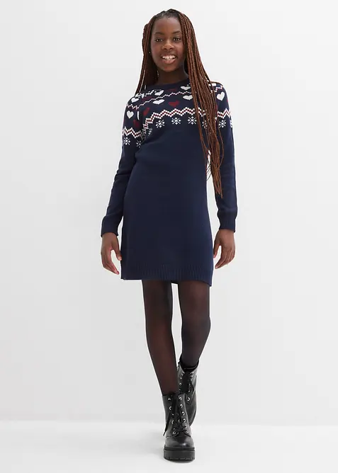 Stickad klänning, bonprix