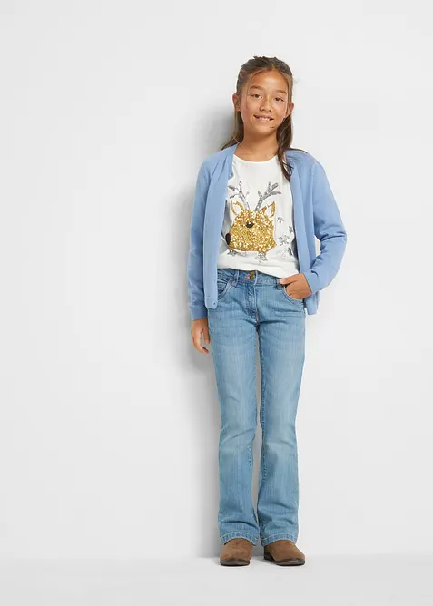 Långärmad topp i ren ekologisk bomull för barn, bonprix