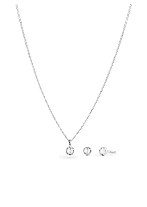 Halsband och örhängen från Elli i sterlingsilver 925 (3 delar), elli