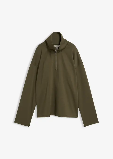 Tr&ouml;ja av viskosmix, med krage, bonprix