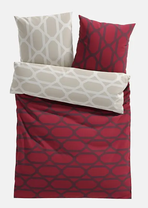 V&auml;ndbart p&aring;slakanset med grafiskt m&ouml;nster, bonprix