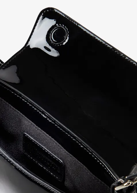 Handväska med lackad look, bonprix