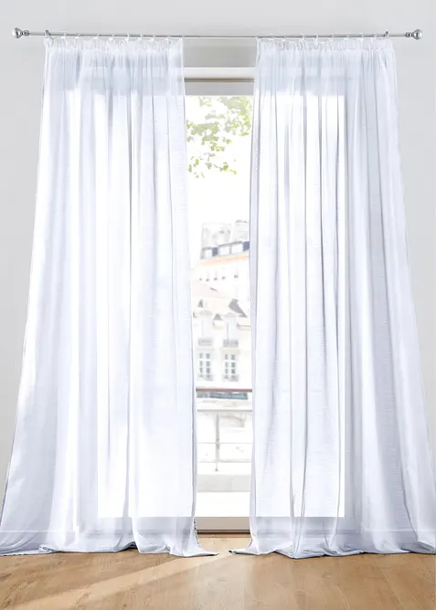 Gardin med lätt batiststruktur (1-pack), bonprix