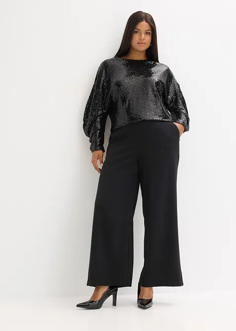 L&aring;ng&auml;rmad paljettopp, bonprix