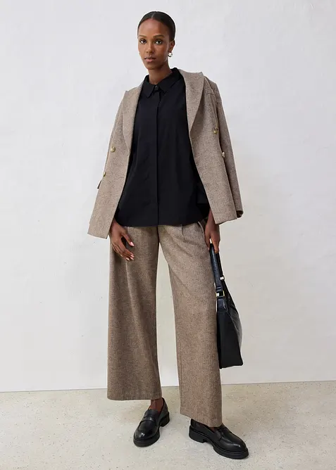 Blus med sidenandel, bonprix