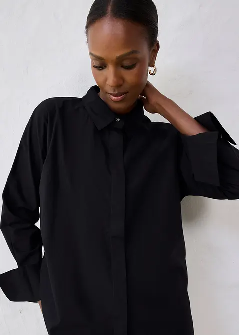 Blus med sidenandel, bonprix