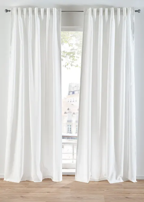 Gardin i återvunnet material (2-pack), bonprix