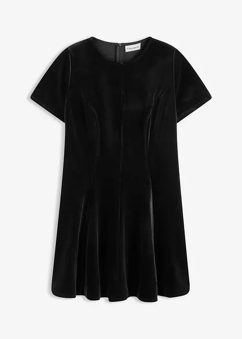 Minikl&auml;nning i mjuk sammet, bonprix