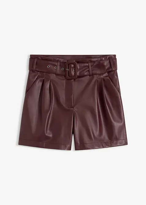 Shorts i skinnimitation, med skärp, bonprix