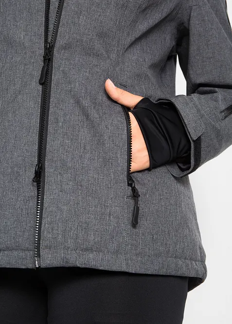 Vattent&auml;t funktionsjacka med teddyp&auml;ls, bonprix