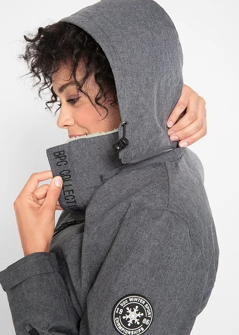 Vattent&auml;t funktionsjacka med teddyp&auml;ls, bonprix