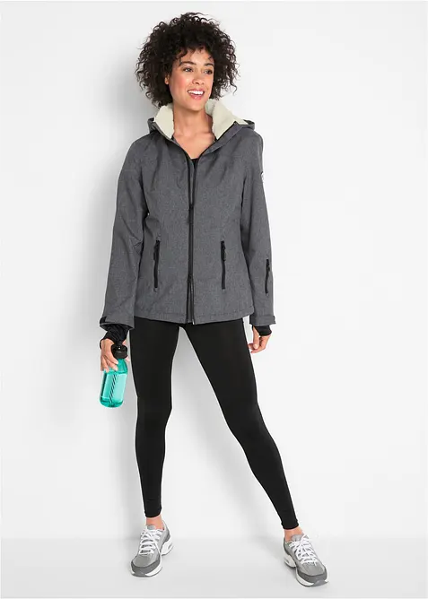 Vattent&auml;t funktionsjacka med teddyp&auml;ls, bonprix