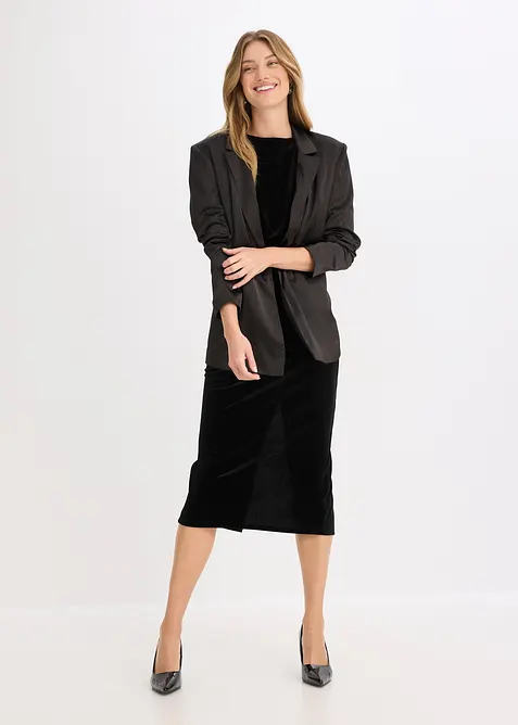 Midiklänning i mjuk sammet, bonprix