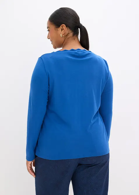 Punto di Roma-topp med v&aring;gig halsringning, bonprix