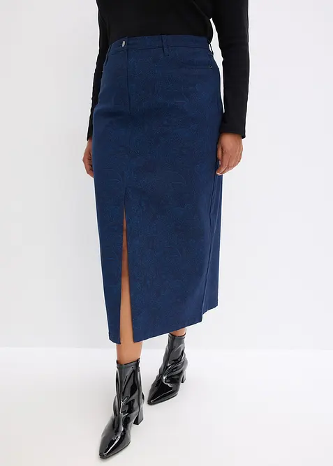 Kjol i bomull med stretch, bonprix