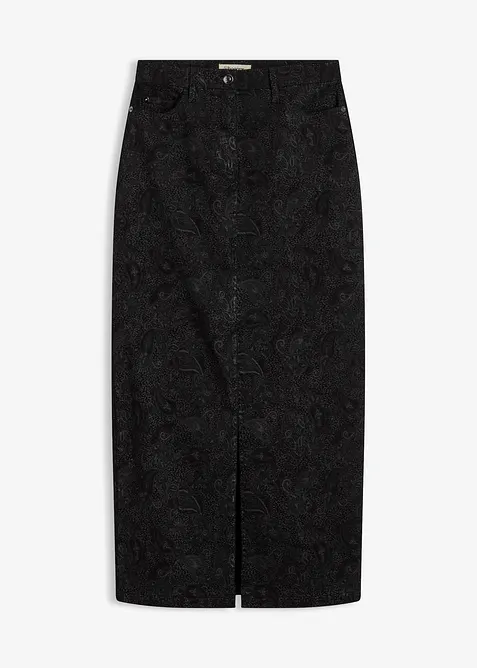 Kjol i bomull med stretch, bonprix