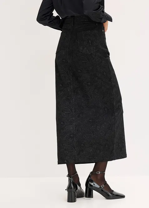 Kjol i bomull med stretch, bonprix