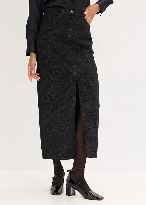 Kjol i bomull med stretch, bonprix