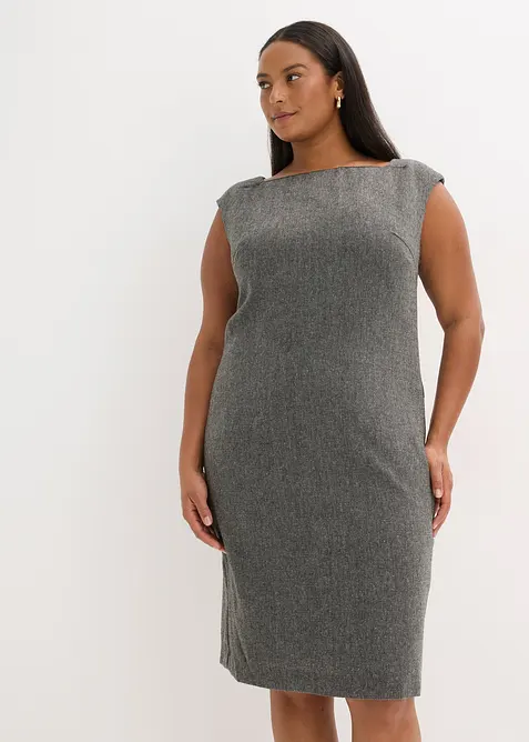 Fodralklänning av tweedliknande material, bonprix