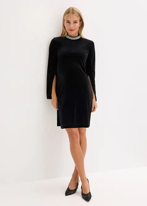 Miniklänning i följsam sammet, bonprix