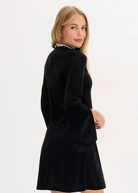 Miniklänning i följsam sammet, bonprix