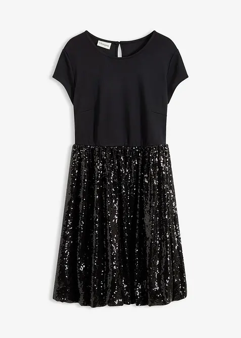 Jerseyklänning i viskosmix, bonprix