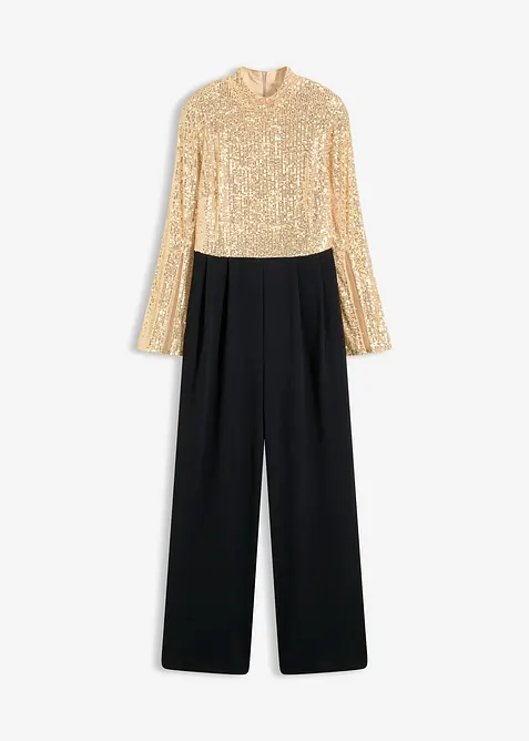 Jerseyjumpsuit med paljetter, bonprix
