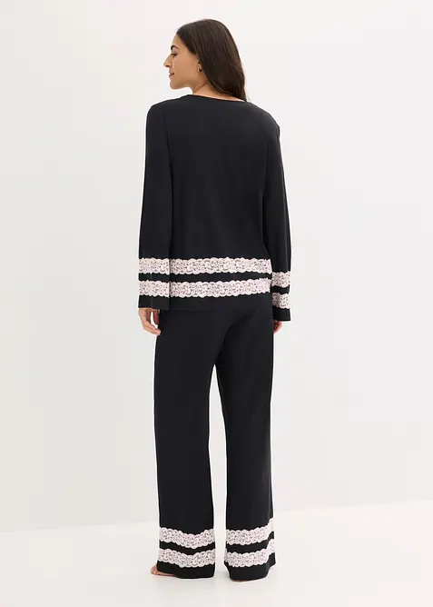 Pyjamas i mjuk viskosmix, bonprix