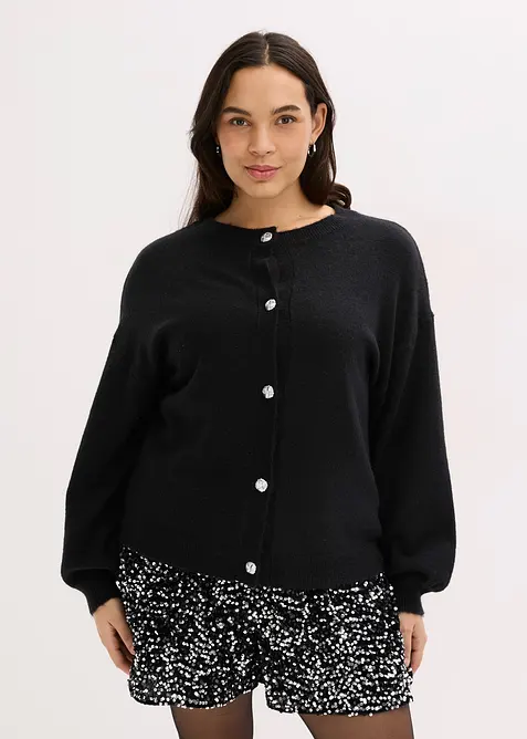 Cardigan med dekorativa knappar, bonprix