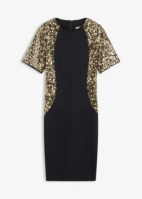 Minikl&auml;nning med paljetter, bonprix