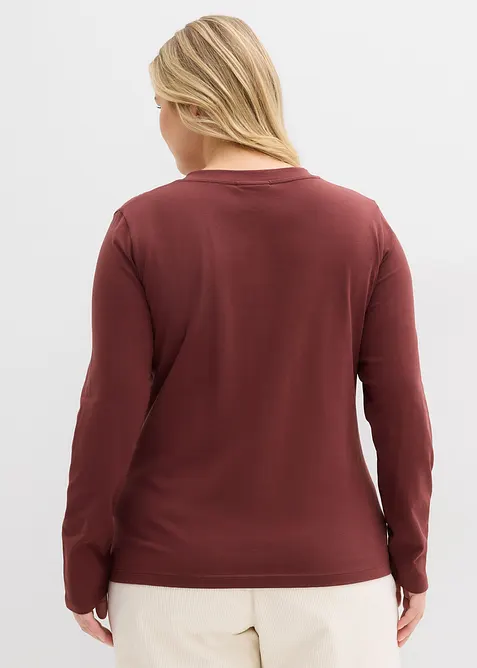 L&aring;ng&auml;rmad topp i figurn&auml;ra modell, bonprix