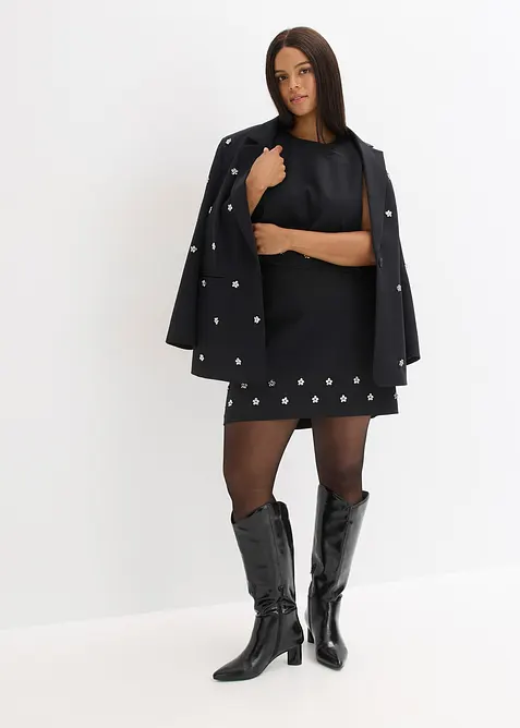 Minikjol i bomull, bonprix