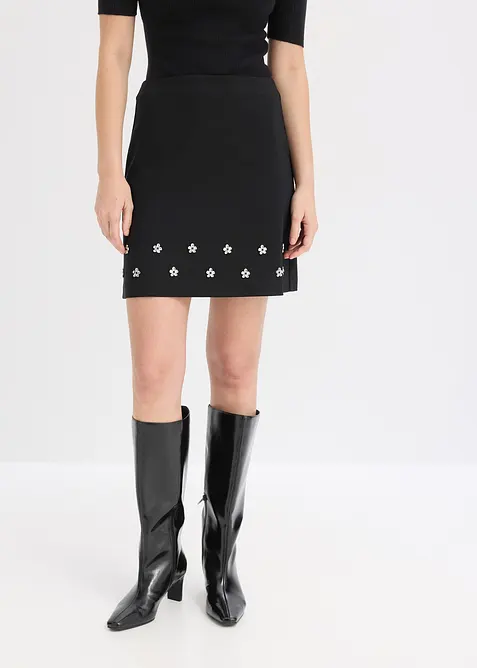 Minikjol i bomull, bonprix