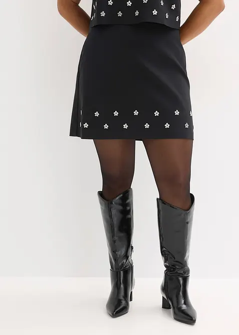 Minikjol i bomull, bonprix