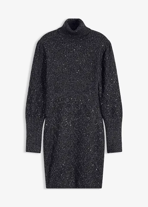 Stickad klänning, bonprix