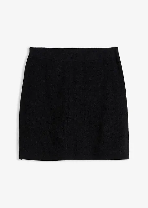 Stickad minikjol, bonprix