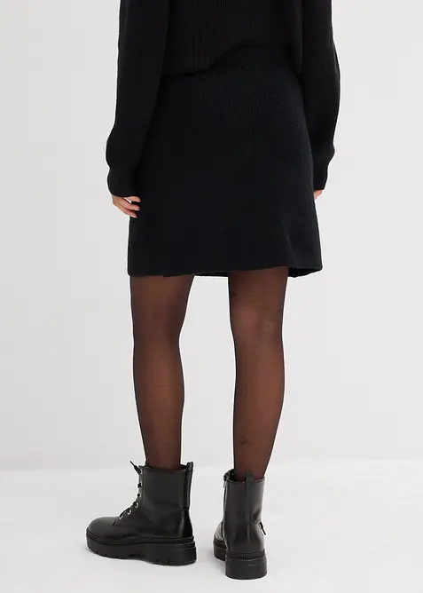 Stickad minikjol, bonprix