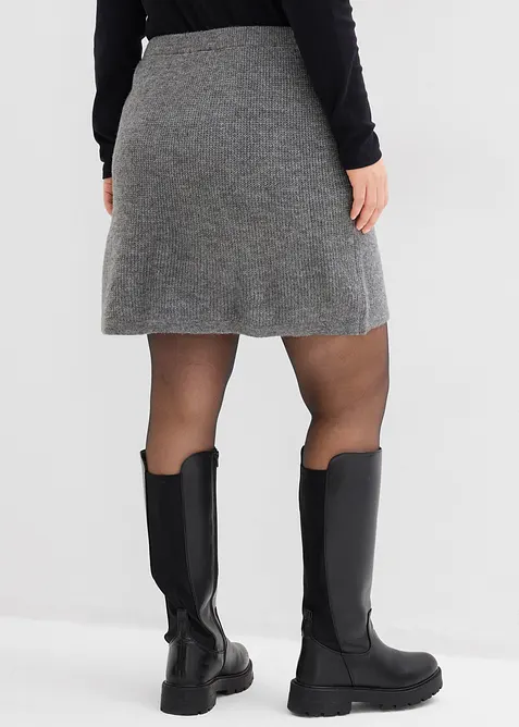 Stickad minikjol, bonprix